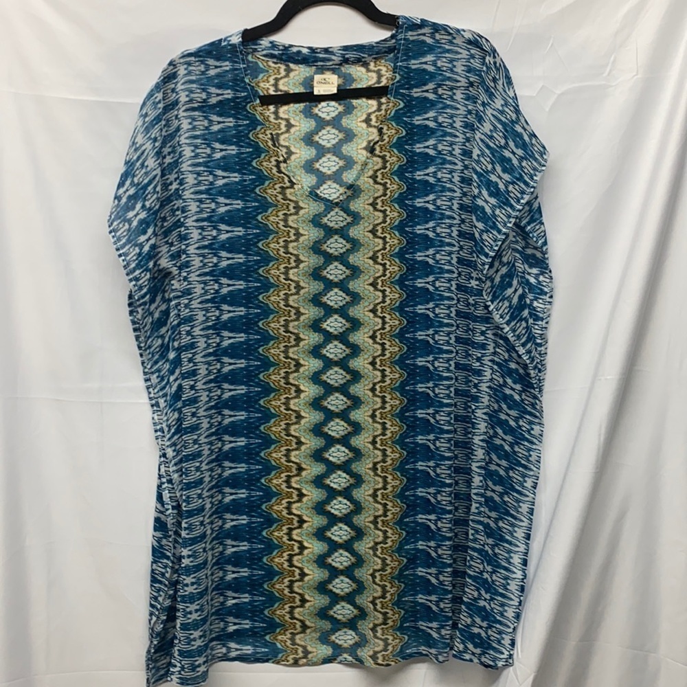 O’Neill Blue Print Boho Beach Tunic Coverup
